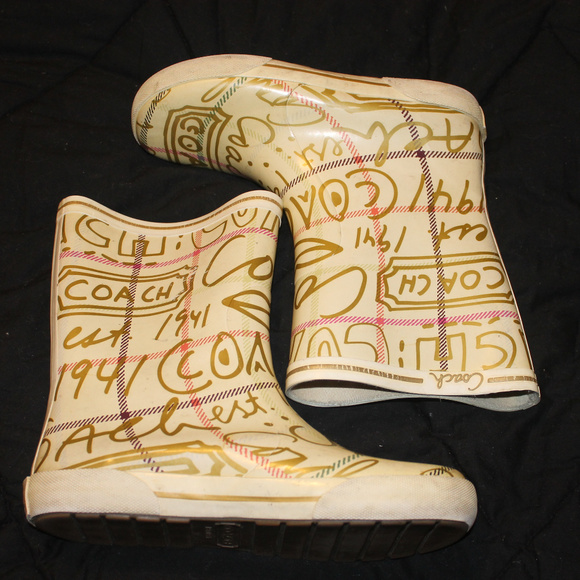 Coach rain boots size 6b - Picture 1 of 1